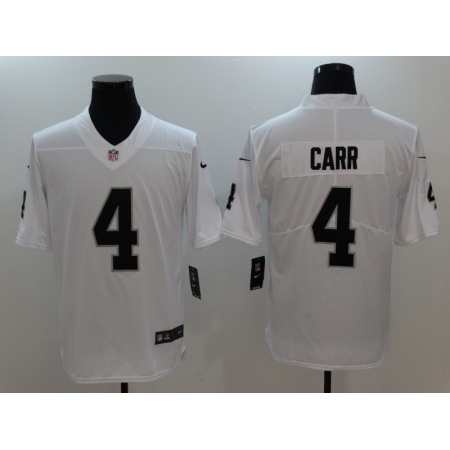 Men's Oakland Raiders #4 Derek Carr  White Vapor Untouchable Limited Stitched NFL Jersey