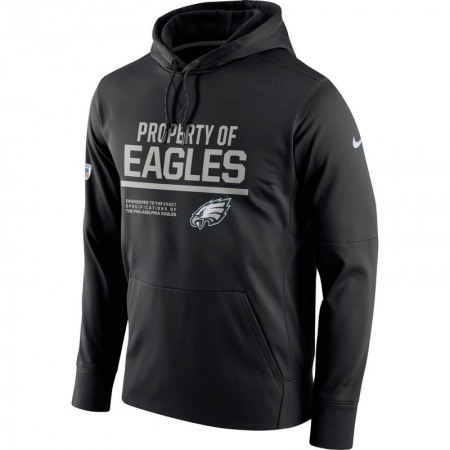 Men's Philadelphia Eagles  Black Circuit Property Of Performance Pullover Hoodie