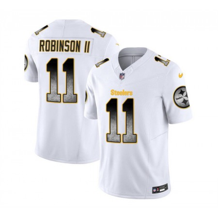 Men's Pittsburgh Steelers #11 Allen Robinson II White 2023 F.U.S.E. Smoke  Vapor Untouchable Limited Stitched Jersey