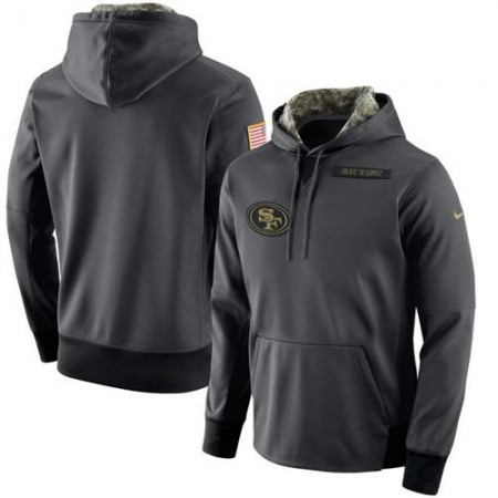 Men's San Francisco 49ers  Anthracite Salute to Service Player Performance Hoodie