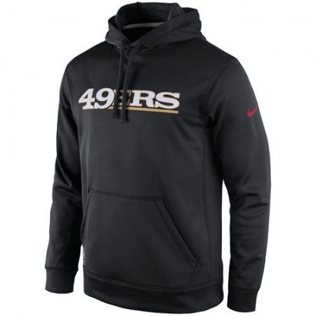 Men's San Francisco 49ers  Black KO Wordmark Essential Performance Hoodie