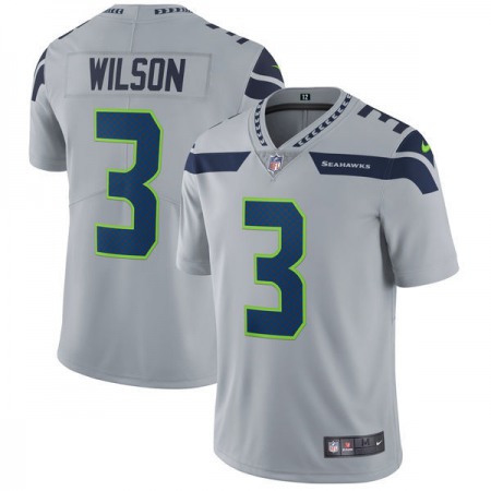 Men's Seattle Seahawks #3 Russell Wilson  Gray Vapor Untouchable Limited Stitched NFL Jersey