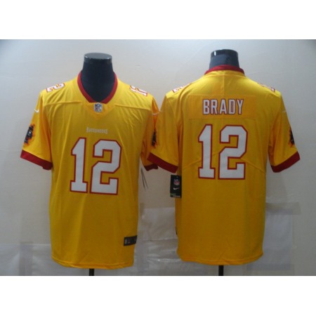Men's Tampa Bay Buccaneers #12 Tom Brady Yellow  Limited Stitched Jersey