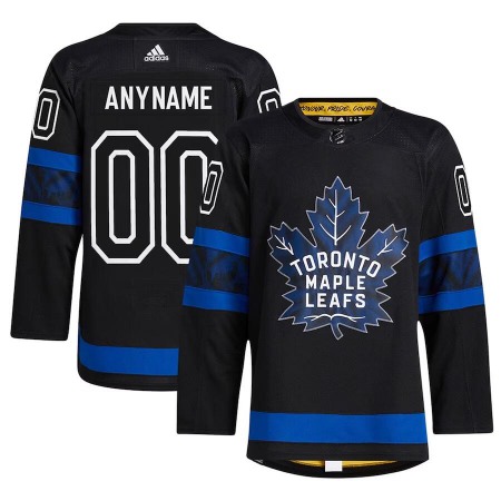 Men's Toronto Maple Leafs Custom Black Premier  Reversible Stitched Jersey