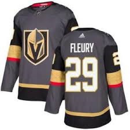 Men's Vegas Golden Knights #29 Marc-Andre Fleury Gray  Stitched NHL Jersey