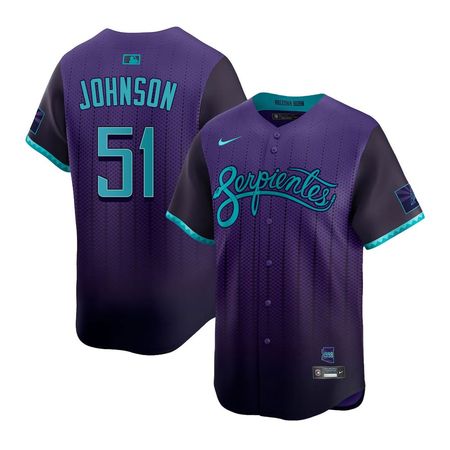 Youth Arizona Diamondbacks #51 Randy Johnson  Purple 2025 City Connect Limited Player Jersey