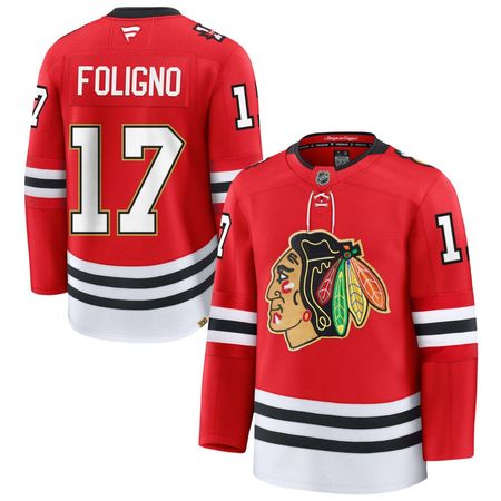 Youth Chicago Blackhawks #17 Nick Foligno Red Centennial Jersey