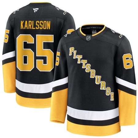 Youth Pittsburgh Penguins #65 Erik Karlsson Black Alternate Jersey