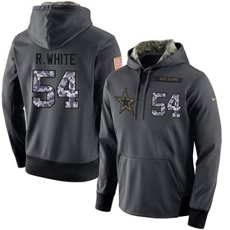 NFL Men's  Dallas Cowboys #54 Randy White Stitched Black Anthracite Salute to Service Player Performance Hoodie