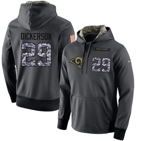 NFL Men's  Los Angeles Rams #29 Eric Dickerson Stitched Black Anthracite Salute to Service Player Performance Hoodie