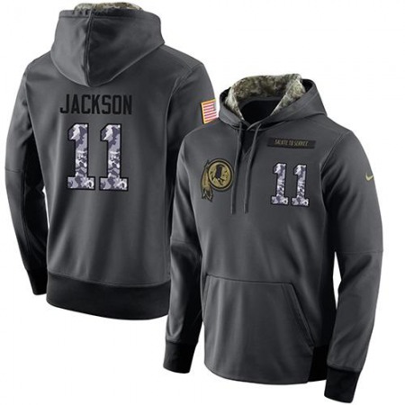 NFL Men's  Washington Redskins #11 DeSean Jackson Stitched Black Anthracite Salute to Service Player Performance Hoodie