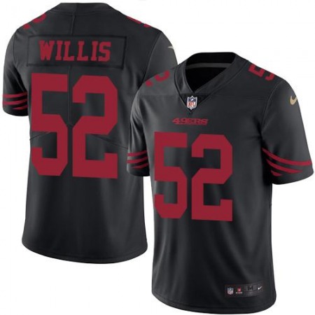 49ers #52 Patrick Willis Black Men's Stitched NFL Limited Rush Jersey