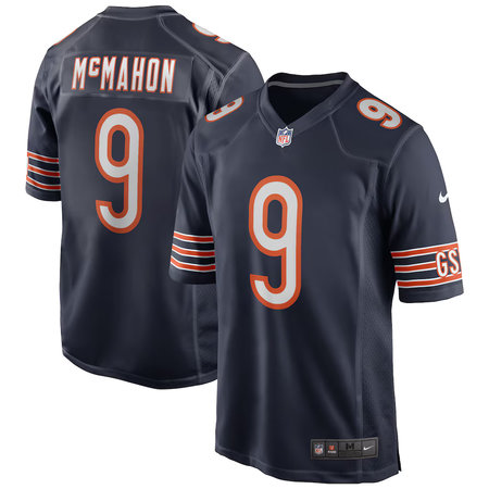Bears #9 Jim McMahon Navy Blue Men's Stitched NFL Limited Rush Jersey