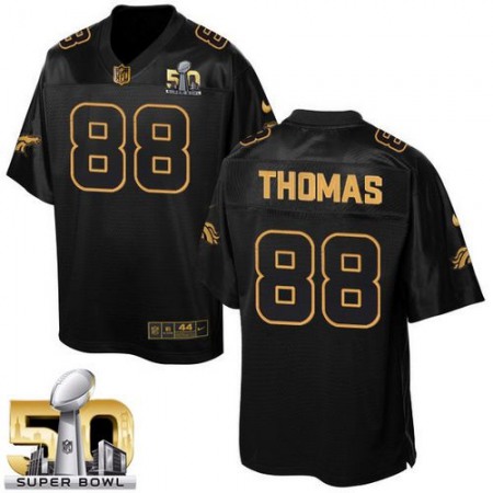 Broncos #88 Demaryius Thomas Black Super Bowl 50 Men's Stitched NFL Elite Pro Line Gold Collection Jersey
