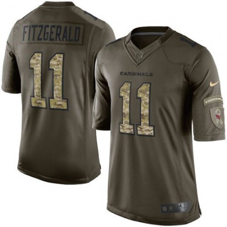 Cardinals #11 Larry Fitzgerald Green Men's Stitched NFL Limited Salute to Service Jersey