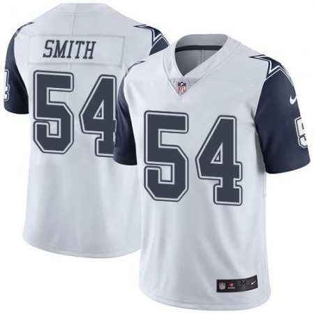 Cowboys #54 Jaylon Smith White Men's Stitched NFL Limited Rush Jersey