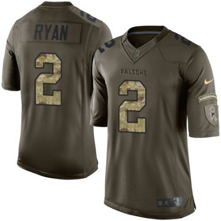 Falcons #2 Matt Ryan Green Men's Stitched NFL Limited Salute To Service Jersey
