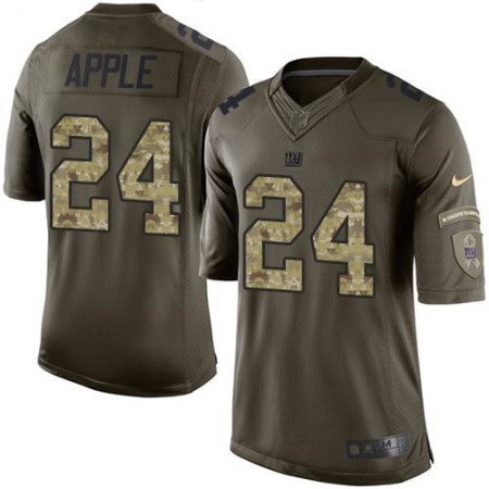 Giants #24 Eli Apple Green Youth Stitched NFL Limited Salute to Service Jersey