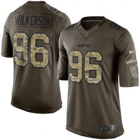 Jets #96 Muhammad Wilkerson Green Youth Stitched NFL Limited Salute to Service Jersey