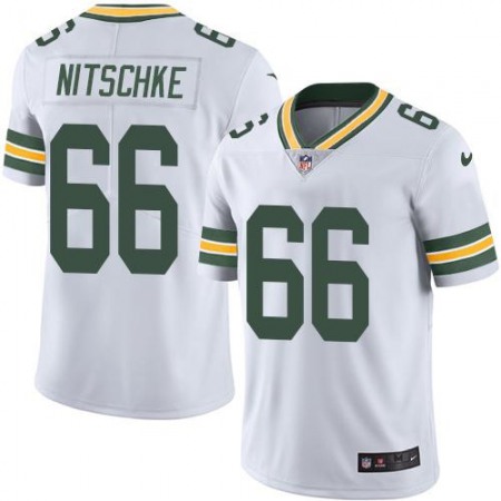 Packers #66 Ray Nitschke White Men's Stitched NFL Limited Rush Jersey