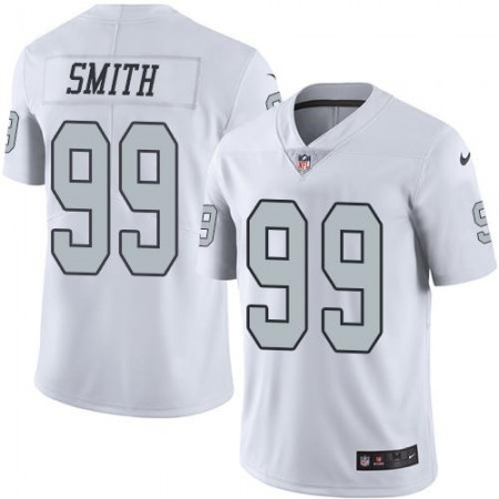 Raiders #99 Aldon Smith White Youth Stitched NFL Limited Rush Jersey