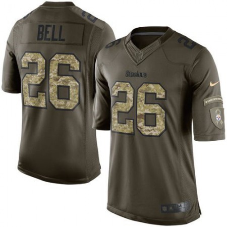 Steelers #26 Le'Veon Bell Green Men's Stitched NFL Limited Salute to Service Jersey