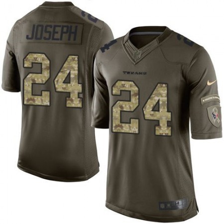 Texans #24 Johnathan Joseph Green Youth Stitched NFL Limited Salute to Service Jersey