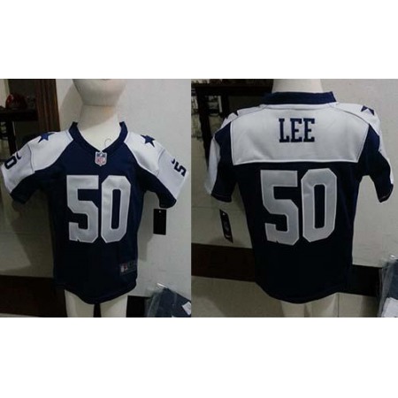 Toddler  Cowboys #50 Sean Lee Navy Blue Thanksgiving Stitched NFL Elite Jersey