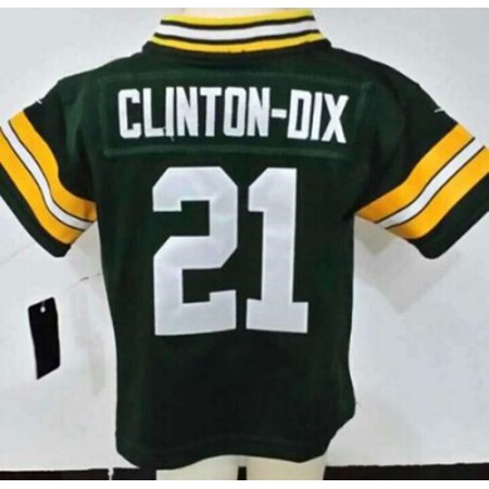 Toddler  Packers #21 Ha Ha Clinton-Dix Green Team Color Stitched NFL Elite Jersey