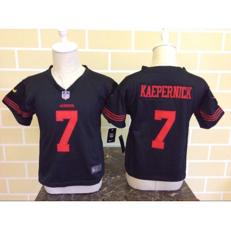 Toddler  San Francisco 49ers #7 Colin Kaepernick Black Stitched NFL Jersey