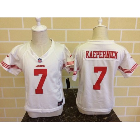 Toddler  San Francisco 49ers #7 Colin Kaepernick White Stitched NFL Jersey