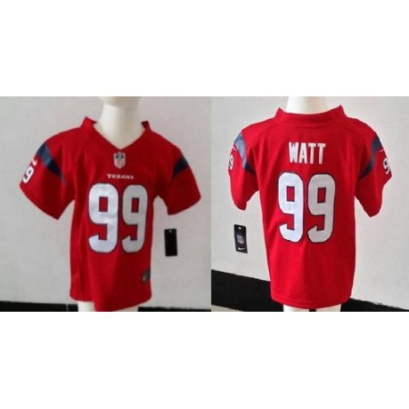 Toddler  Texans #99 J.J. Watt Red Alternate Stitched NFL Elite Jersey