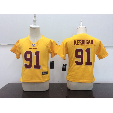 Toddler  Washington Redskins #91 Ryan Kerrigan Gold Stitched NFL Jersey