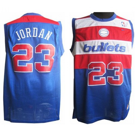 Wizards #23 Michael Jordan Blue  Throwback Stitched NBA Jersey
