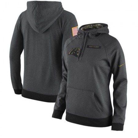 Women's Carolina Panthers  Anthracite Salute to Service Player Performance Hoodie