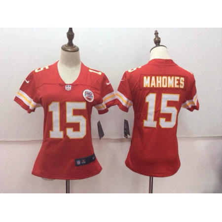 Women's  Kansas City Chiefs #15 Patrick Mahomes Red Vapor Untouchable Player Limited Stitched NFL Jersey