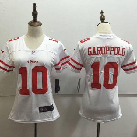 Women's  San Francisco 49ers #10 Jimmy Garoppolo White Untouchable Limited Stitched NFL Jersey
