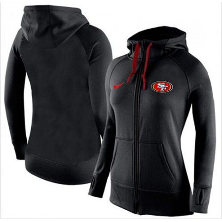 Women's  San Francisco 49ers Full-Zip Performance Hoodie Black