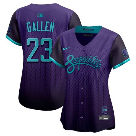 Women's Arizona Diamondbacks #23 Zac Gallen  Purple 2025 City Connect Limited Player Jersey