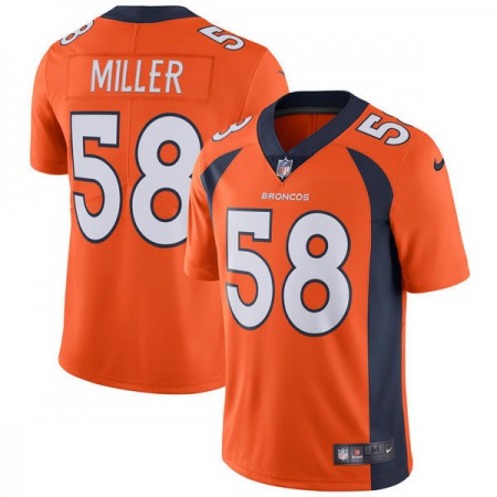Youth Denver Broncos #58 Von Miller  Orange Vapor Untouchable Limited Stitched NFL Jersey