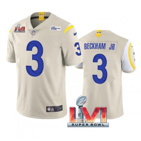 Youth Los Angeles Rams #3 Odell Beckham Jr.  Bone 2022 Super Bowl LVI Vapor Untouchable Limited Stitched Jersey