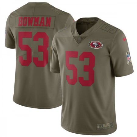 Youth  San Francisco 49ers #53 NaVorro Bowman Olive Salute To Service Limited Stitched NFL Jersey